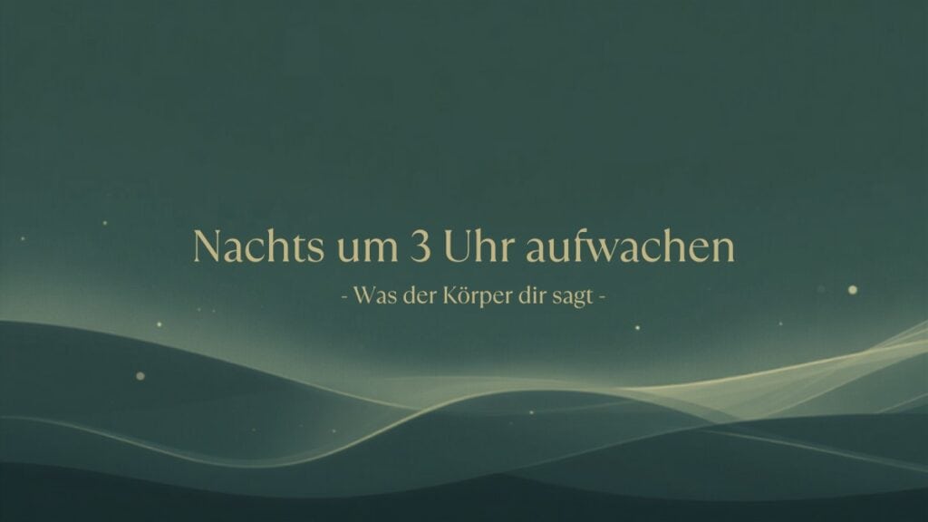 Ruhige abstrakte Grafik mit dem Titel Nachts um 3 Uhr aufwachen – Quantum Health Synergy, Energie- und Frequenzarbeit